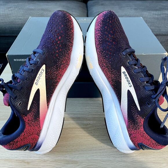 Brooks Ghost 16 Peacoat Apricot Blue Running Shoes 1204071B422 Women's Size 9 - Picture 4 of 12